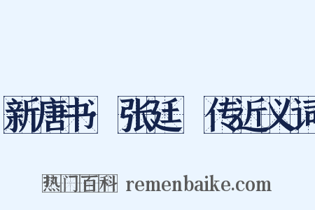 新唐书·张廷珪传近义词是什么意思的图片